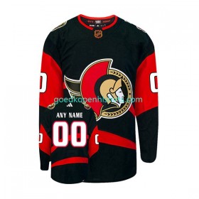 Ottawa Senators Custom Adidas 2022-2023 Reverse Retro Zwart Authentic Shirt - Mannen